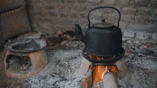 Fire hydrant on barbecue grill