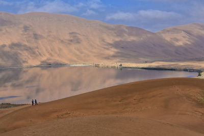 Scenic view of desert against sky