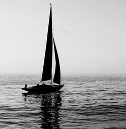 Boats sailing in sea