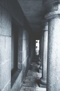 Empty corridor of building