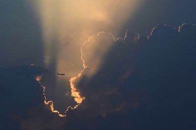 Low angle view of cloudy sky