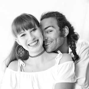 Portrait of happy friends