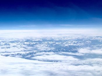 Aerial view of clouds over landscape