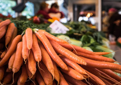 Vegetables for sale at market stall