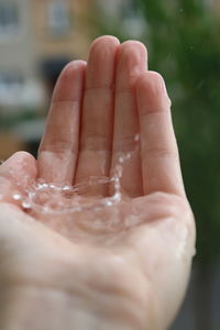 Close-up of human hand