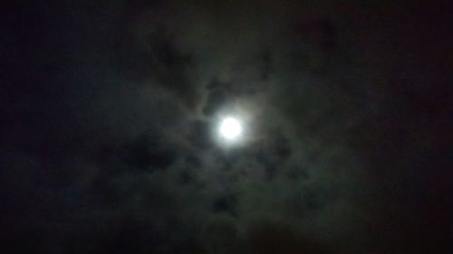 Low angle view of moon at night