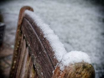 Close-up of frozen ice