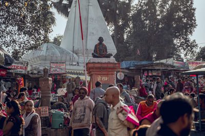 Group of people in temple