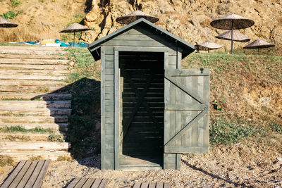 Close-up of abandoned built structure