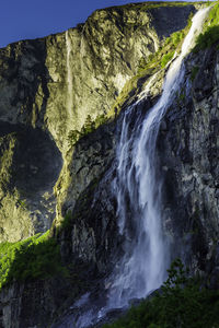 Scenic view of waterfall