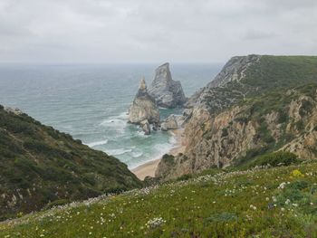 Scenic view of sea against sky