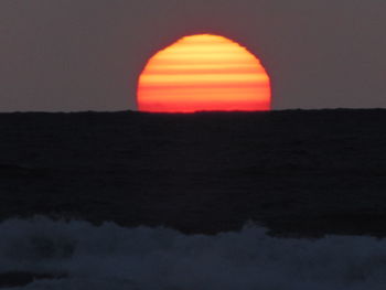 Scenic view of dramatic sky during sunset