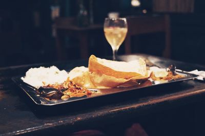 Close-up of ice cream in plate