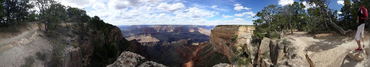 Panoramic view of mountains against sky