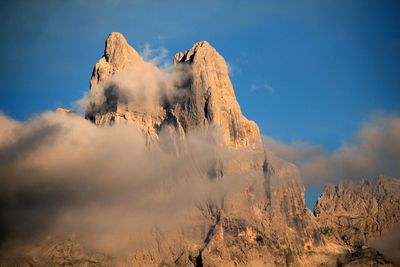 Panoramic view of mountains against sky