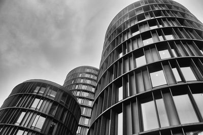 Low angle view of modern building against sky