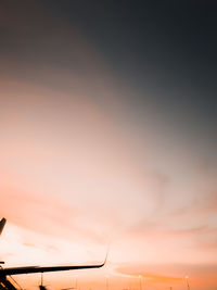 Low angle view of sky during sunset