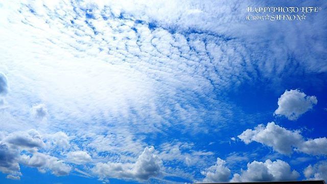 blue, sky, cloud - sky, beauty in nature, scenics, nature, tranquility, low angle view, tranquil scene, white color, cloudy, cloud, cloudscape, idyllic, weather, day, majestic, sky only, no people, outdoors