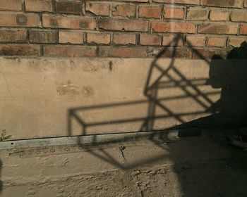 Shadow of building on wall