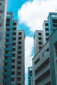 Low angle view of buildings against sky