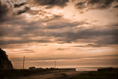 Scenic view of sunset over landscape
