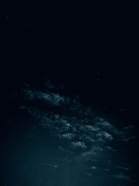 Scenic view of sea against sky at night