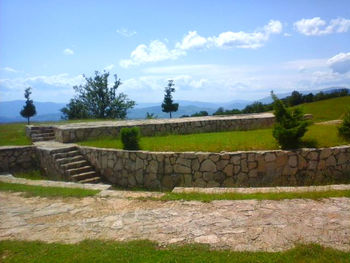 Scenic view of park against sky