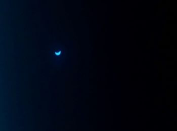 Low angle view of moon in sky