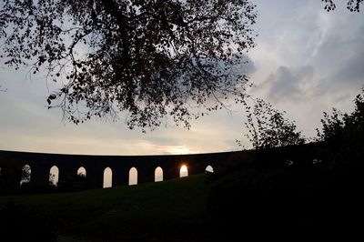 Low angle view of bridge against sky