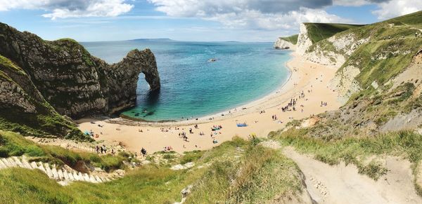 Scenic view of durdle door