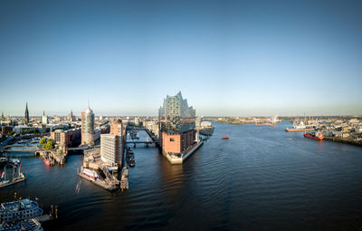 City buildings at waterfront