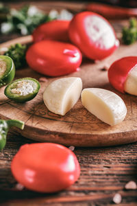 Close-up of food on table