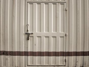 Closed metallic door 
