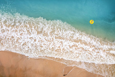 High angle view of beach