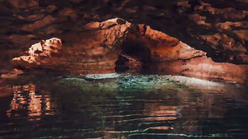 Rock formations in sea