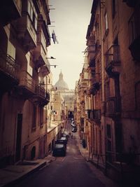 Narrow alley in city