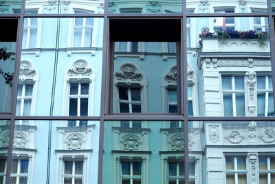 Close-up of sculpture against building