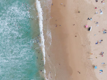 High angle view of beach