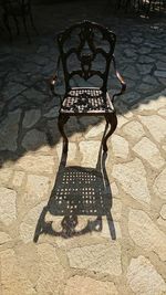 Close-up of shadow on floor