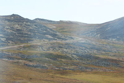 Scenic view of landscape against clear sky