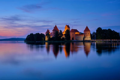 Trakai island castle in lake galve, lithuania