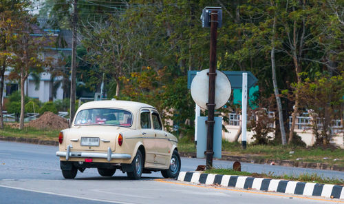 Car on road