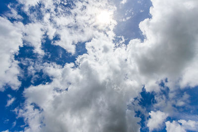 Low angle view of clouds in sky