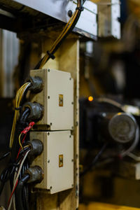 Close-up of machine part