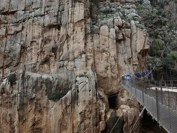 High angle view of rock formations