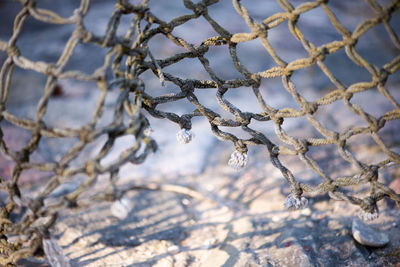 Close-up of sports net