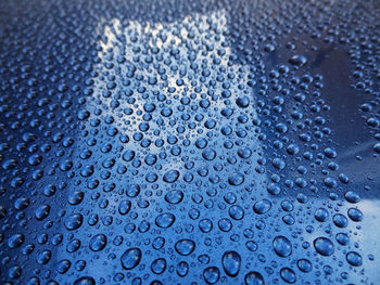 Full frame shot of wet car