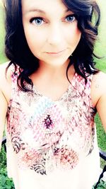 Close-up portrait of a beautiful young woman