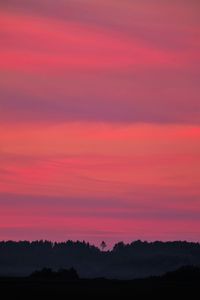 Scenic view of dramatic sky during sunset