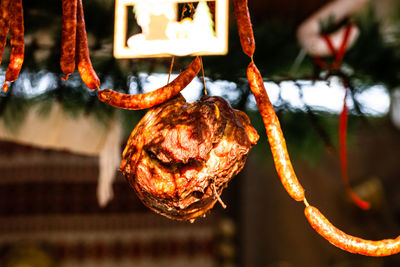 Close-up of christmas decorations